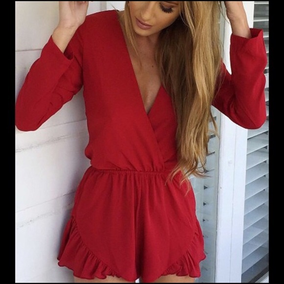 Sexy Red Romper