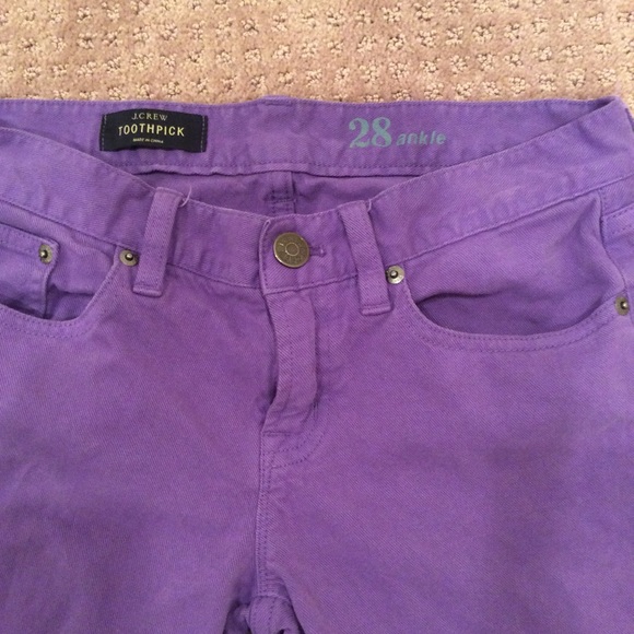 J. Crew Denim - 🆕 listing! J Crew purple toothpick denim.