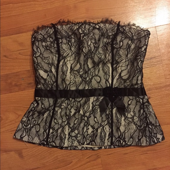 Ann Taylor Strapless Lace Top