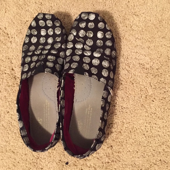 Black Colored Toms with Polk-a-Dots