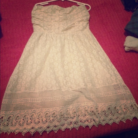 Cream colored lace dress