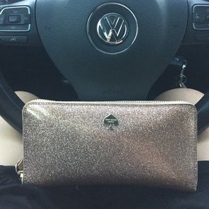 pink sparkle KATE SPADE wallet