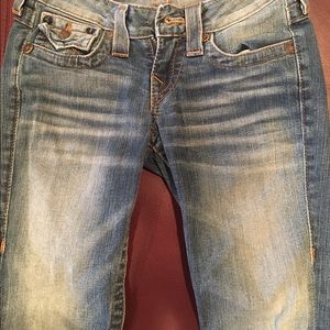 True religion light wash skinny jeans