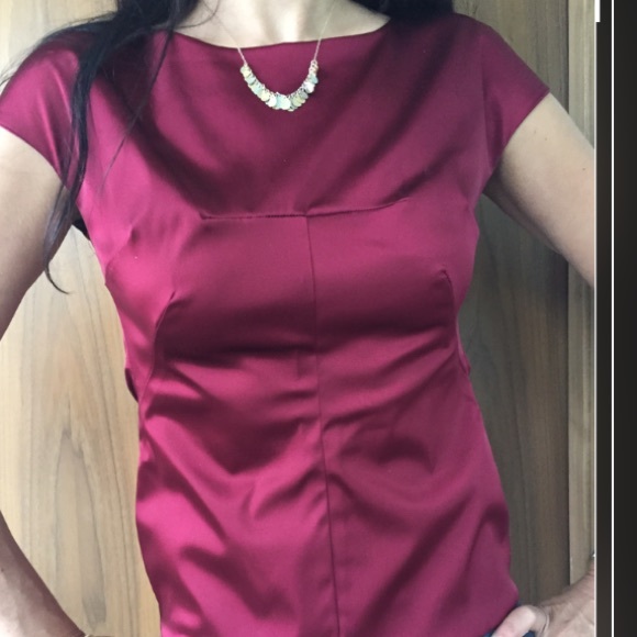 Dolce & Gabanna satin top with hook and eye back