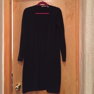 Autumn cashmere long black cashmere cardigan