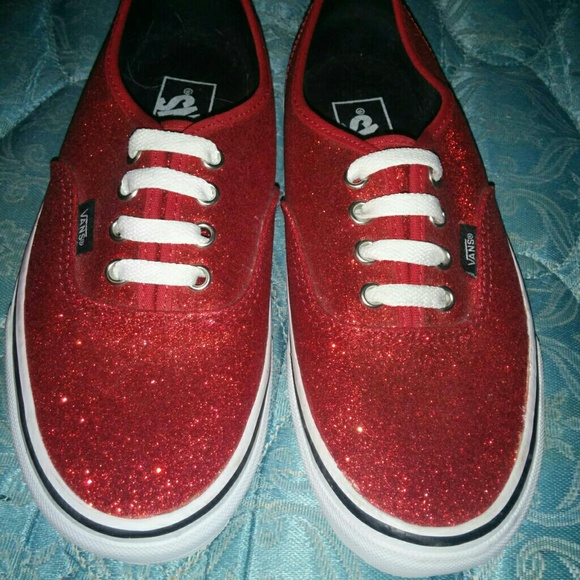 🚫SOLD 🚫RED SPARKLY VANS