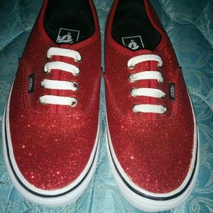 🚫SOLD 🚫RED SPARKLY VANS