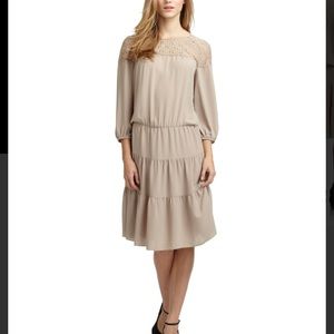BCBG Beige Lace dress