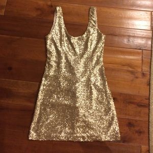 Gold Sequin tight dress
