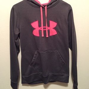Under Armour Gray and Pink Hoodie