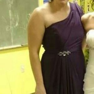 Plum colored David's Bridal Bridesmaid dress