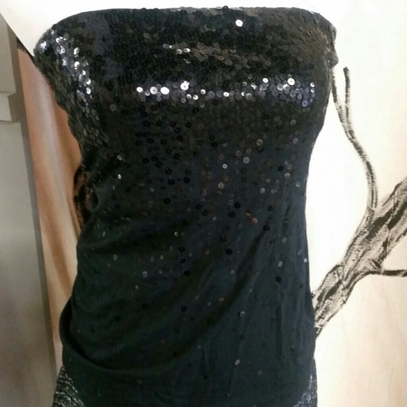 Strapless Sequin top