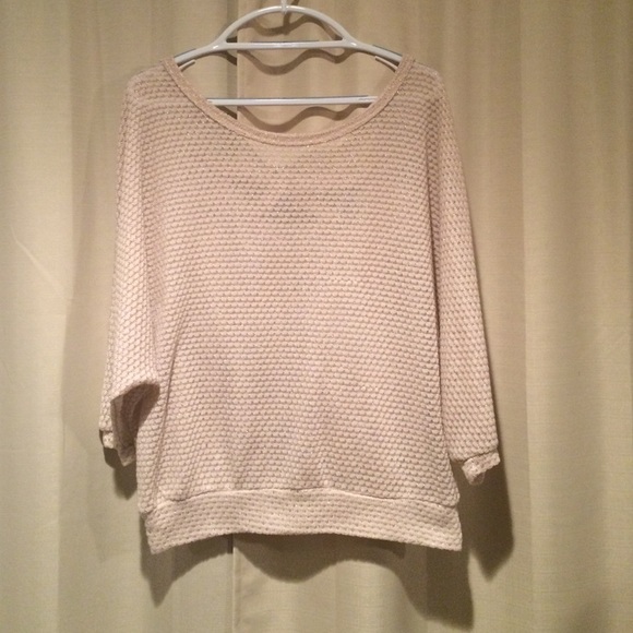Oversized cream sweater top
