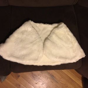 Anthropology ivory shawl