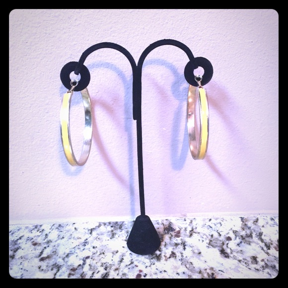 Yellow Hoop Earrings