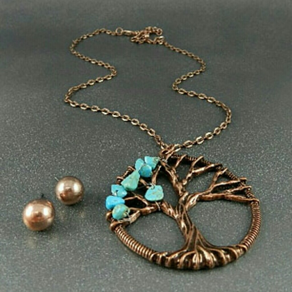 zdazzled Jewelry - Sold!Tree of Life Adjustable Necklace Earrings Set