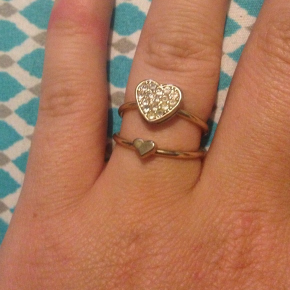 Claire's split heart ring