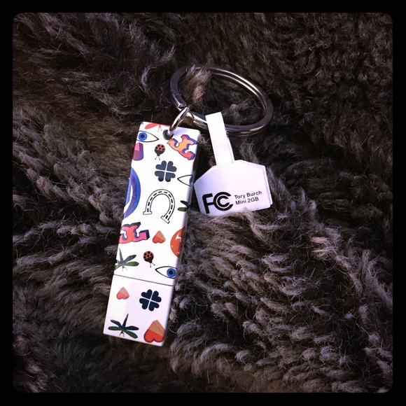 NWT Colorful Tory Burch Keychain Media Card