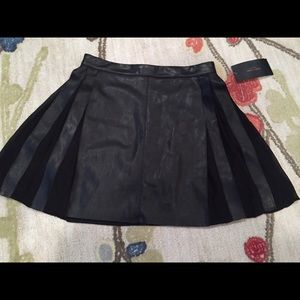 Zara faux leather pleated skirt