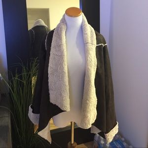 Brown coat with fur lining