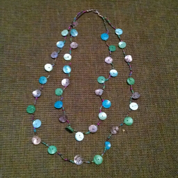Blua and green necklace
