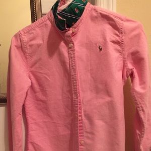 Ralph Lauren pink polo button up