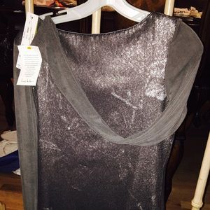 Nicole Miller Metallic silver dress, NWT, size 8