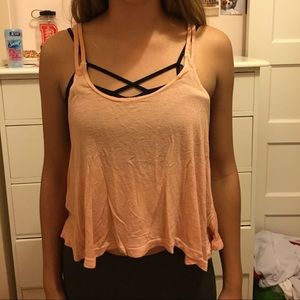 brandy melville double strap croped tank top