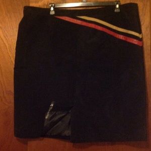 Ashley Stewart suede leather skirt