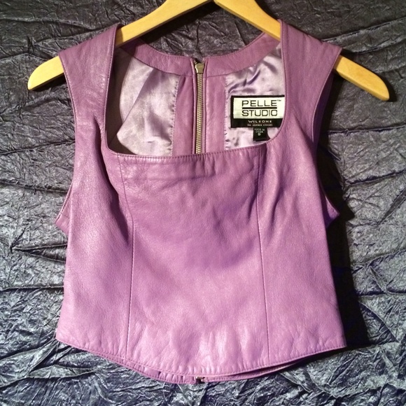 Cropped leather top!