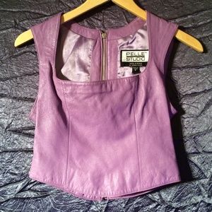 Cropped leather top!