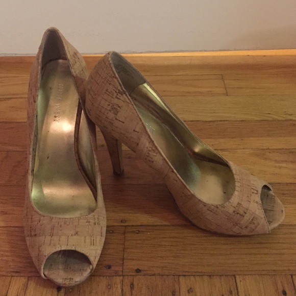 Peep toe Cork Heels