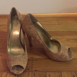 Peep toe Cork Heels