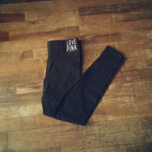 Vs Pink Zipper Yoga Leggings