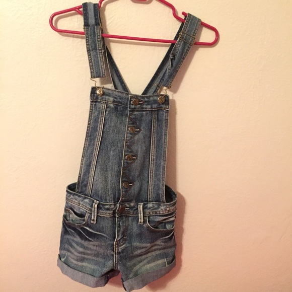 Jean short overalls