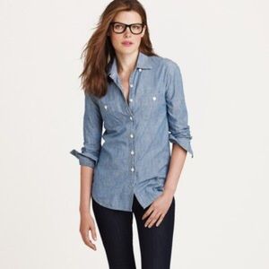 J. Crew Japanese Selvedge Chambray Shirt