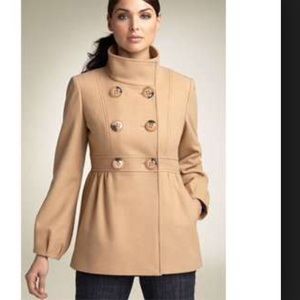 Jessica Simpson Camel Balloon Sleeve Pea Coat