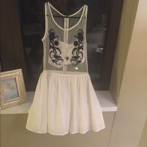 Fun white mesh party dress