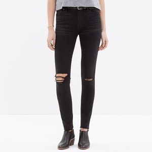Madewell High Riser Skinny Skinny Distressed Jeans
