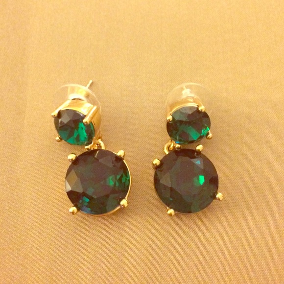 Kate Spade emerald green drop earnings!