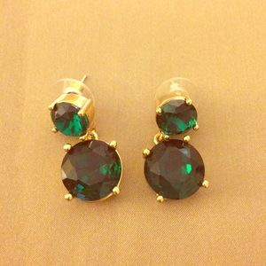 Kate Spade emerald green drop earnings!