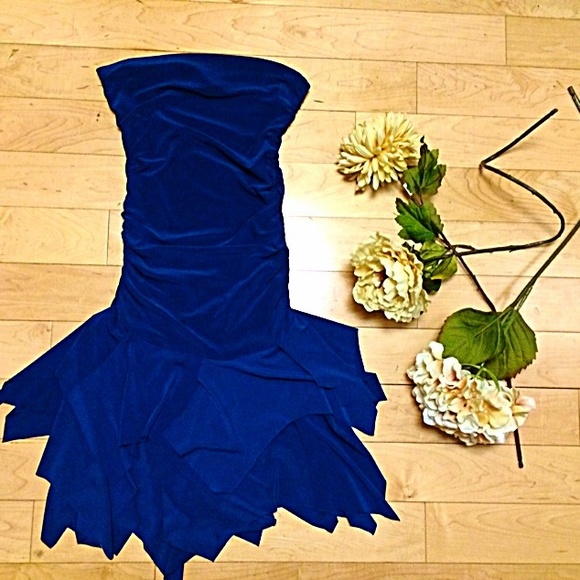 Must go! Make offers! Blue strapless dress