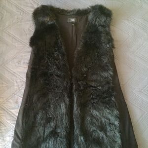 Merona Black Fur Vest