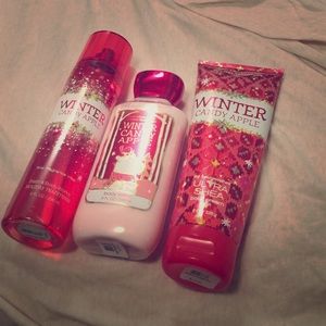 Bath and Body Works Winter Candy Apple trio