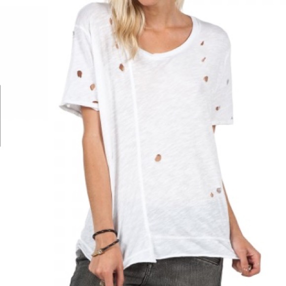 NWT Volcom "broke en tee" holey t-shirt