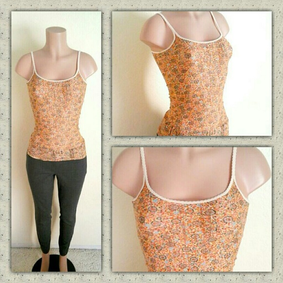 FREE PEOPLE FALL COLOR LACE TANK - Picture 2 of 4