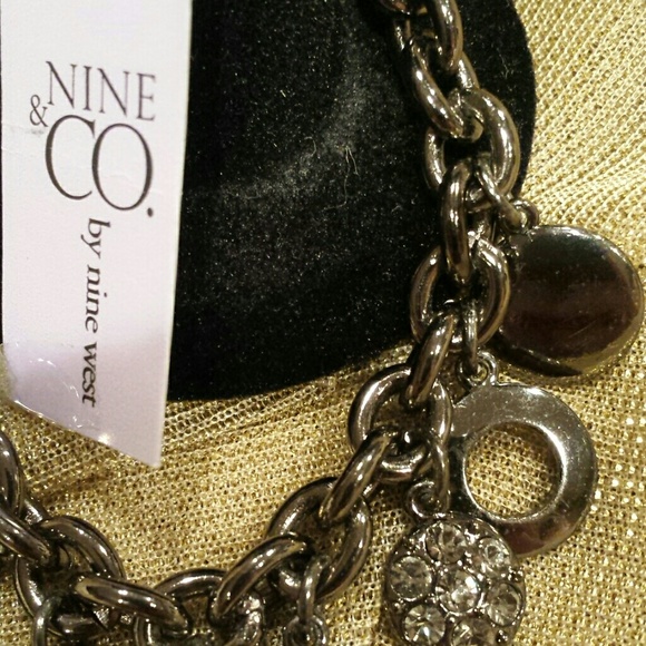 Nine & Co. gunmetal rhinestone dangle bracelet! - Picture 3 of 4