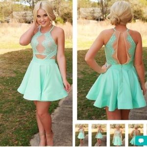 Lace skater dress