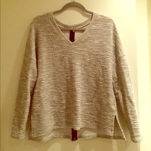 Red Haute Gray Sweater with Back Zipper