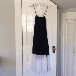 Black and White Maxi Block Dress
